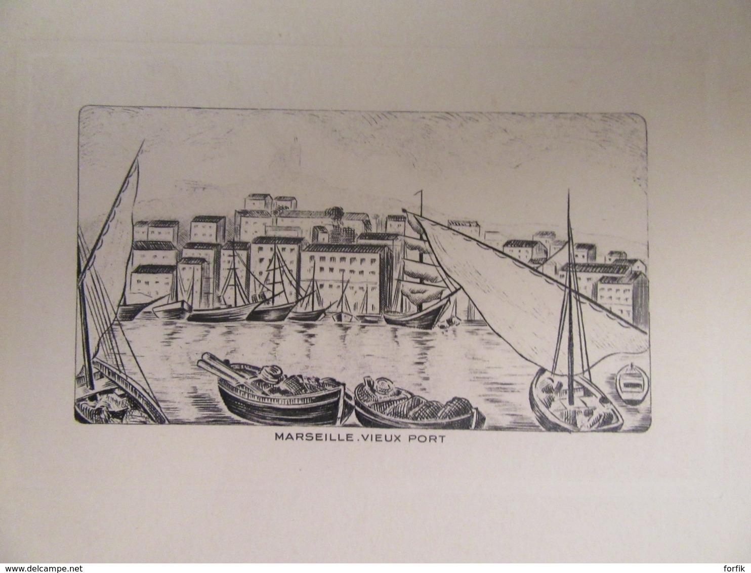 Petite Gravure Du Vieux Port De Marseille - Estampes & Gravures