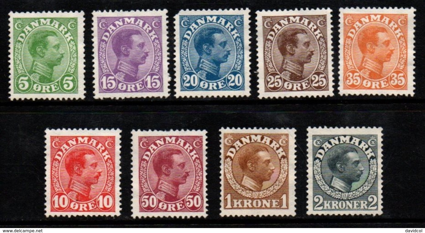 R881.-. DENMARK - 1913-1928 - SC#: 97 // 133 - MNG - CHRISTIAN X - SCV: US$ 174.00 ++ - Nuovi