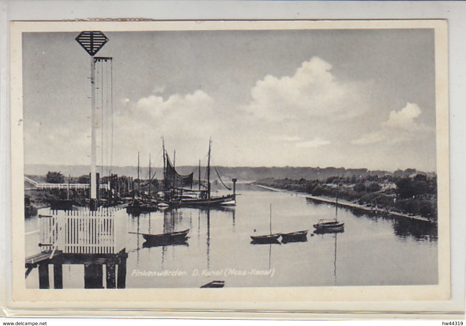 Finkenwärder (Ness Kanal) 1938  Hafen - Mitte