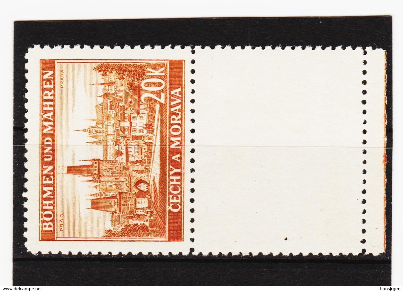 HSE512 BÖHMEN Und MÄHREN1940 Michl 37 LS ** Postfrisch SIEHE ABBILDUNG - Unused Stamps