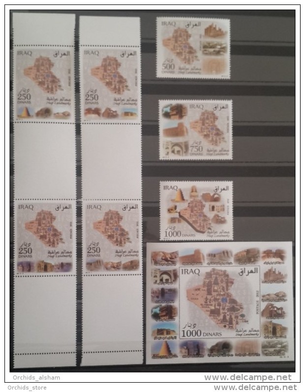 Iraq 2012 MNH - Complete Set + S/S - IRAQI Landmarks - Archeology - Irak