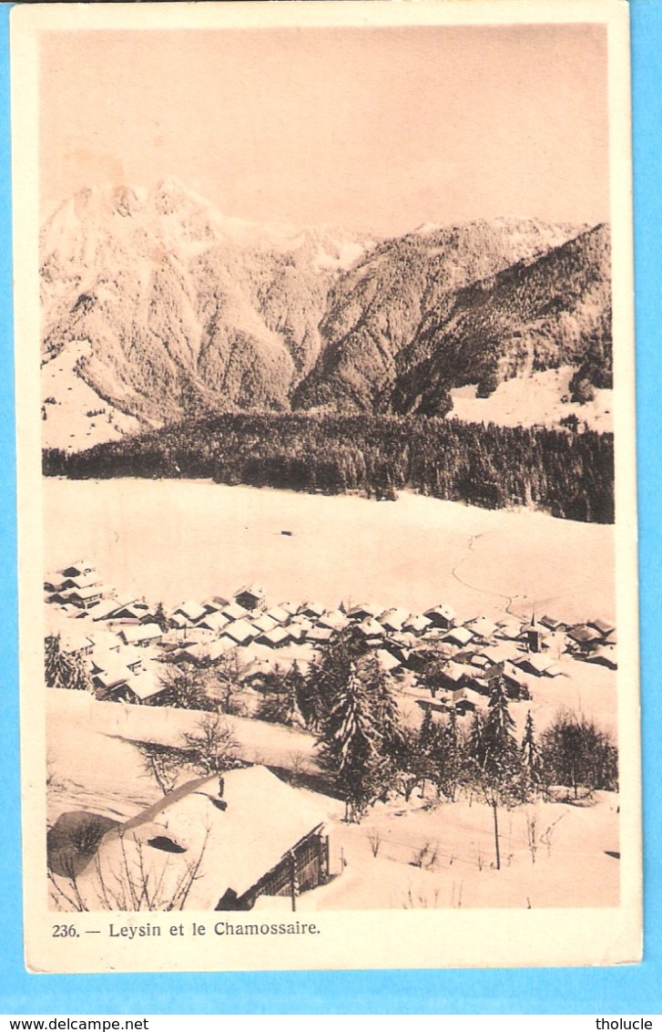 Suisse-Leysin (Aigle-Vaud)-1910-Village Et Le Chamossaire Sous La Neige-Oblitération De Leysin Et Verviers-Timbre YT 131 - Leysin