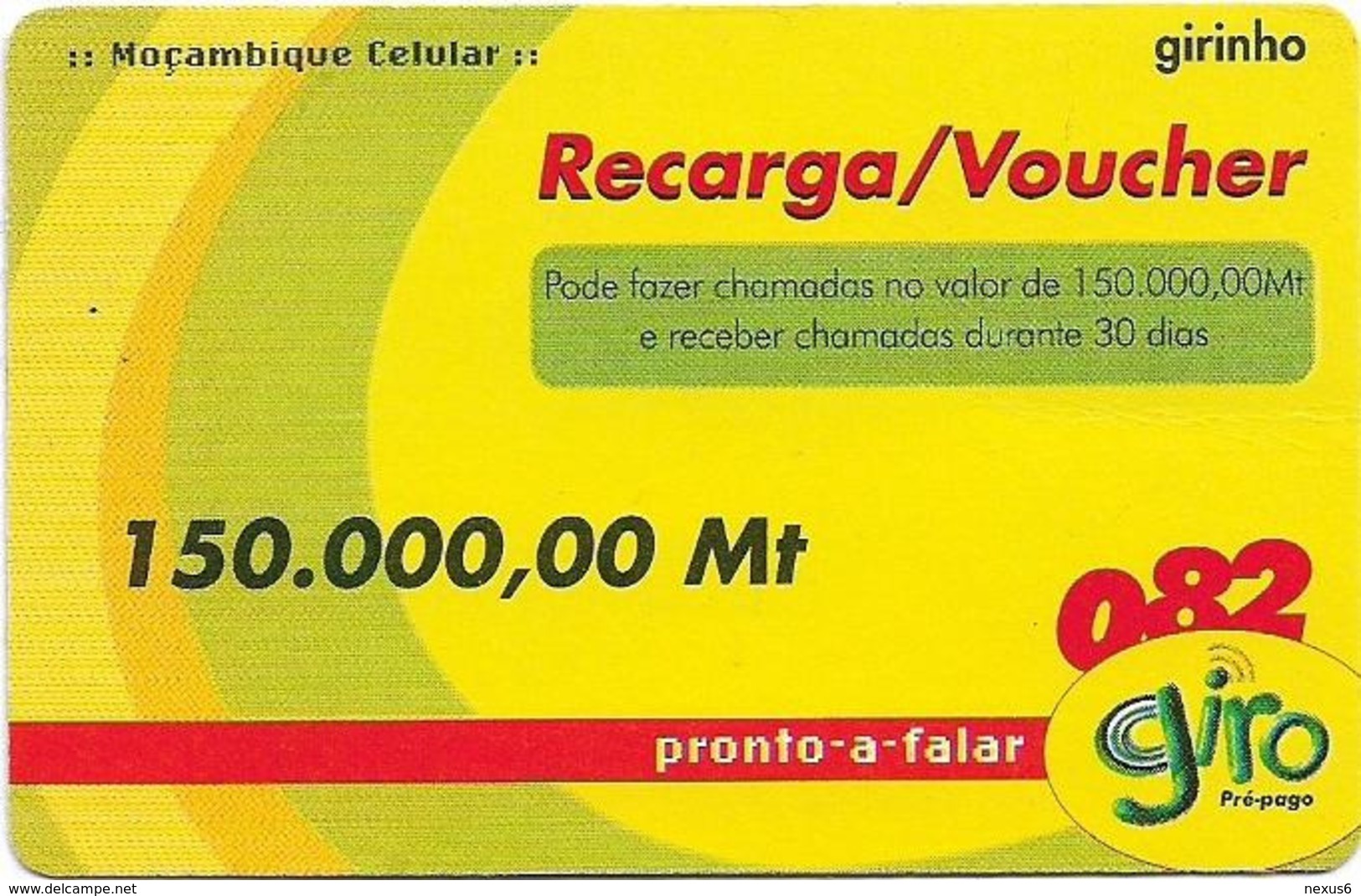 Mozambique - Giro - Girinho Yellow, 150.000MT, Exp.31.12.2004, Used - Moçambique