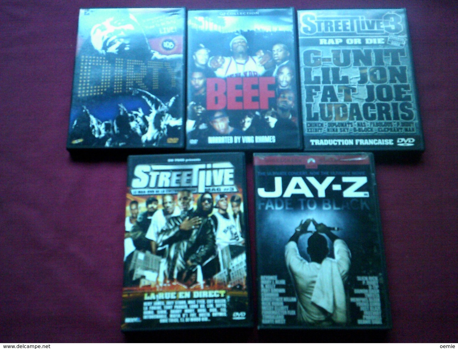 COLLECTION DE 5 DVD RAP USA  ° STRAIGHT  FROM THE PROJETS+ STREET BALL + NAS JAYS Z SNOOP DOG SEAN PAUL +  BOOT CAMP + D - Sport