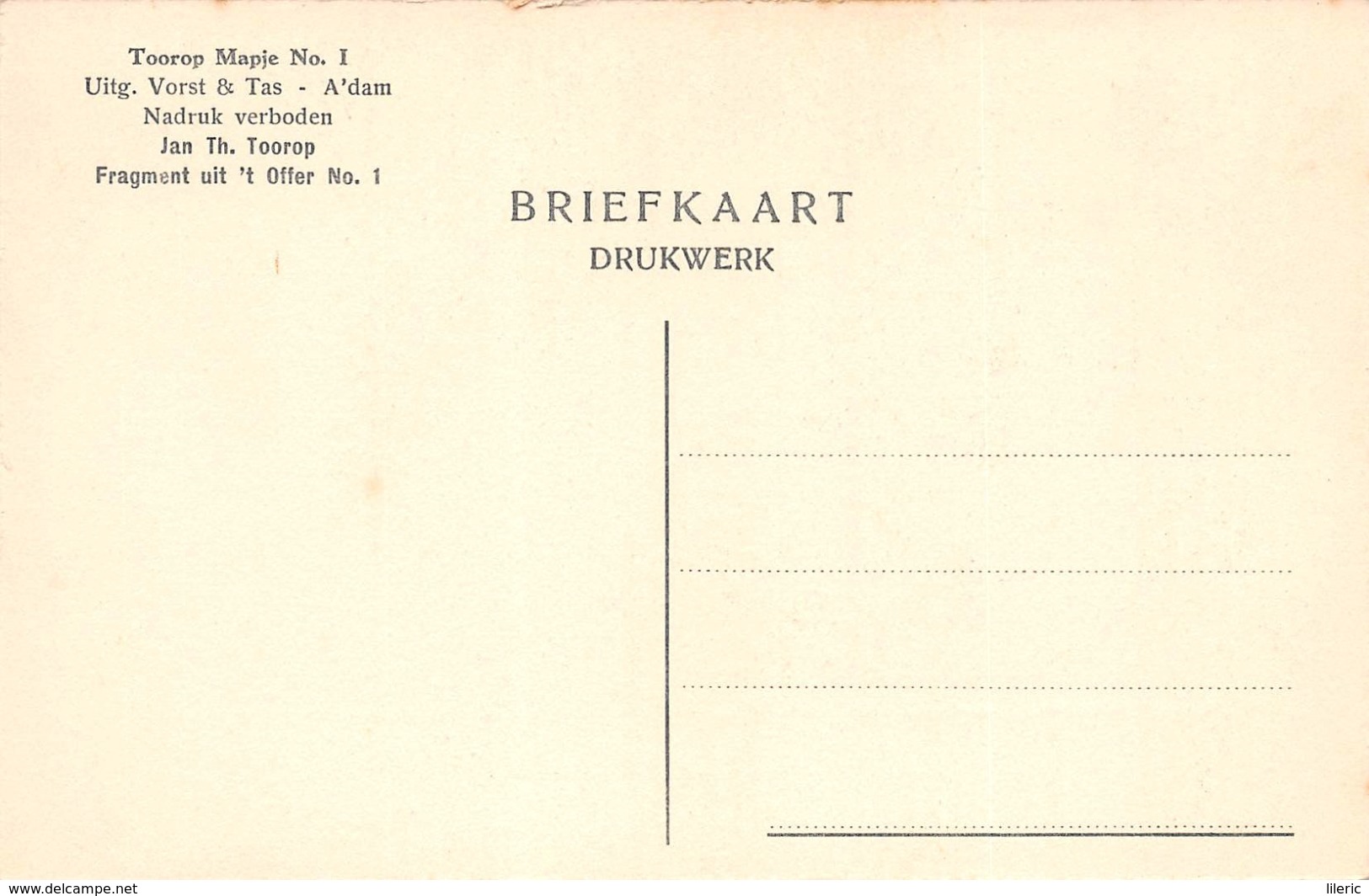 ART NOUVEAU // 15 OUDE BRIEFKAARTEN NAAR JAN TOOROP'S LAATSTE WERKEN -