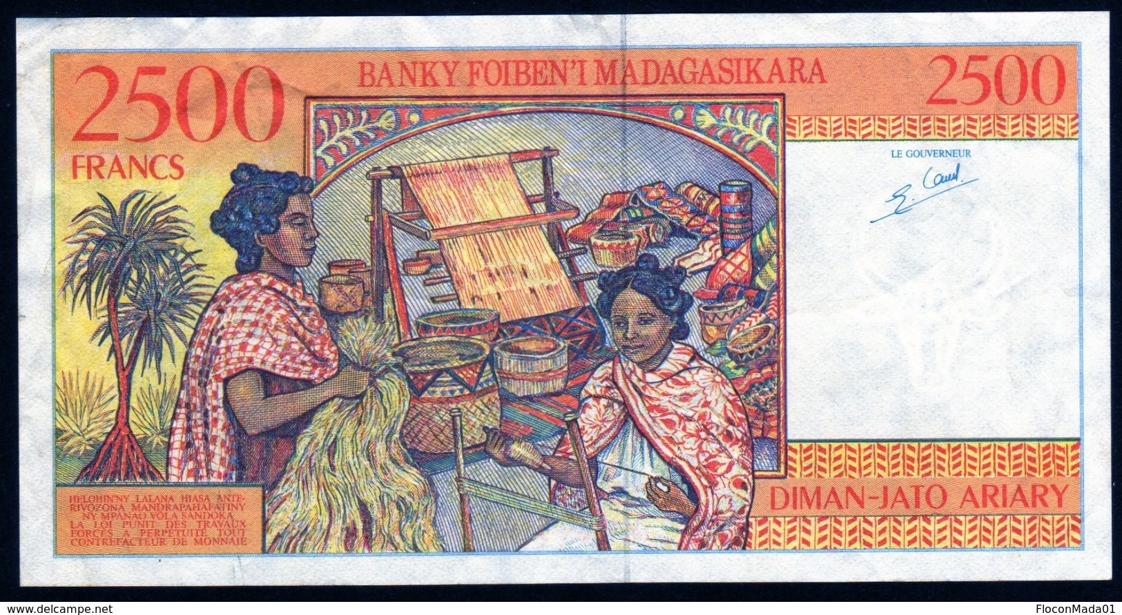 Madagascar 1998 2500 Francs   AU   Voir Explications   Billet Rare En L'état - Madagascar