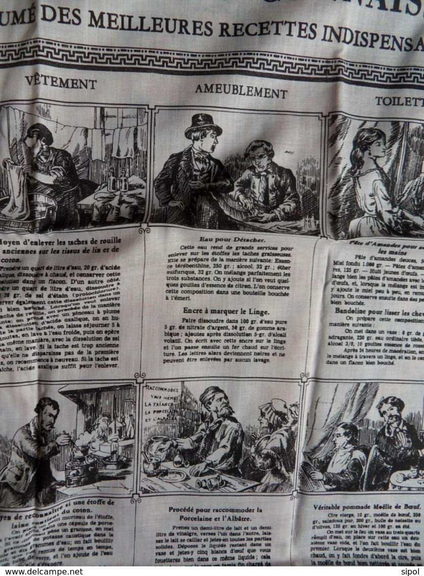 Copie De " Mouchoir Des Connaissances Utiles "Man.E. Renault à Rouen Arch. Du Musée De L Impression De Mulhouse - Altri & Non Classificati