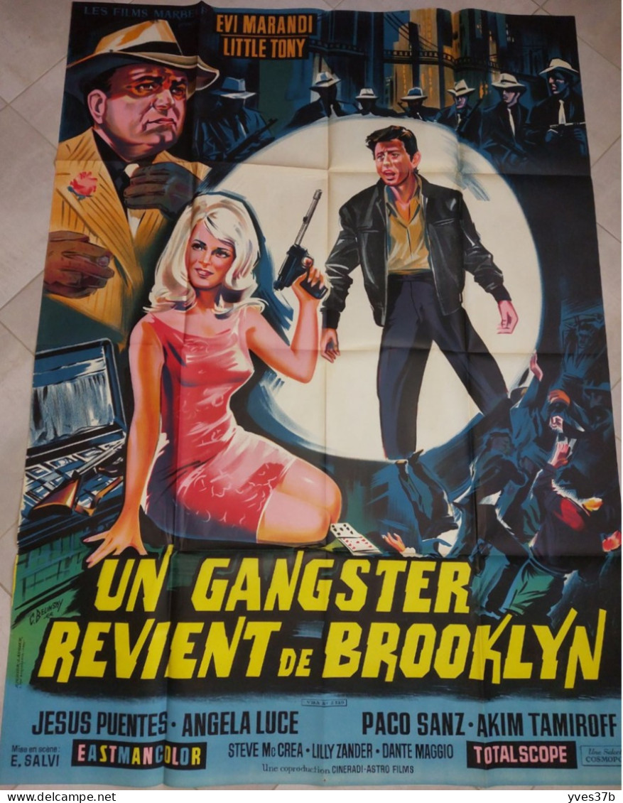 Un Gangster Revient De Brooklyn E. Marandi, L. Tony..1966 -affiche 120x160 - TTB - Posters