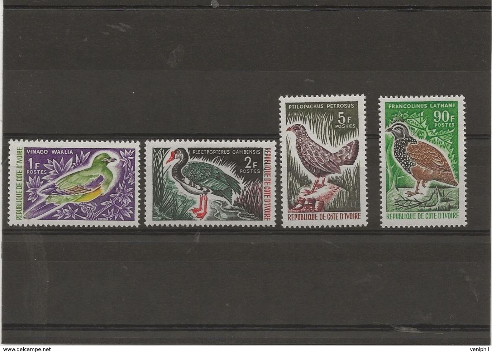 COTE D'IVOIRE N° 249 A 252 -NEUF X -SERIE OISEAUX - ANNEE 1966 - Unused Stamps