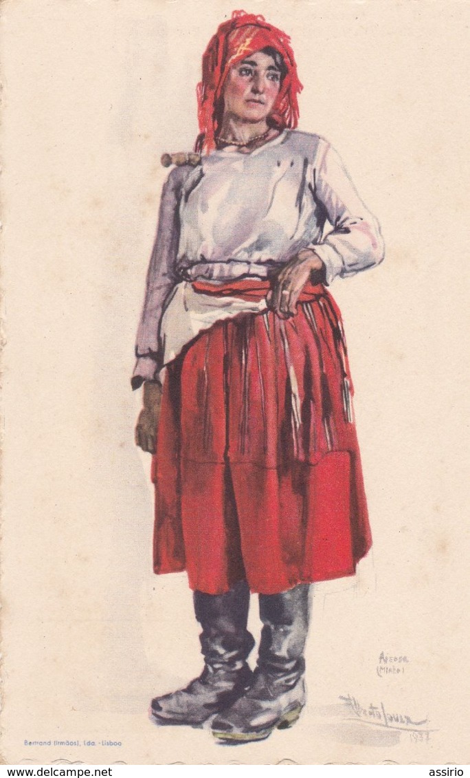 Portugal -bilhete postal ilustrado -costumes portugueses nºs 1 a 10