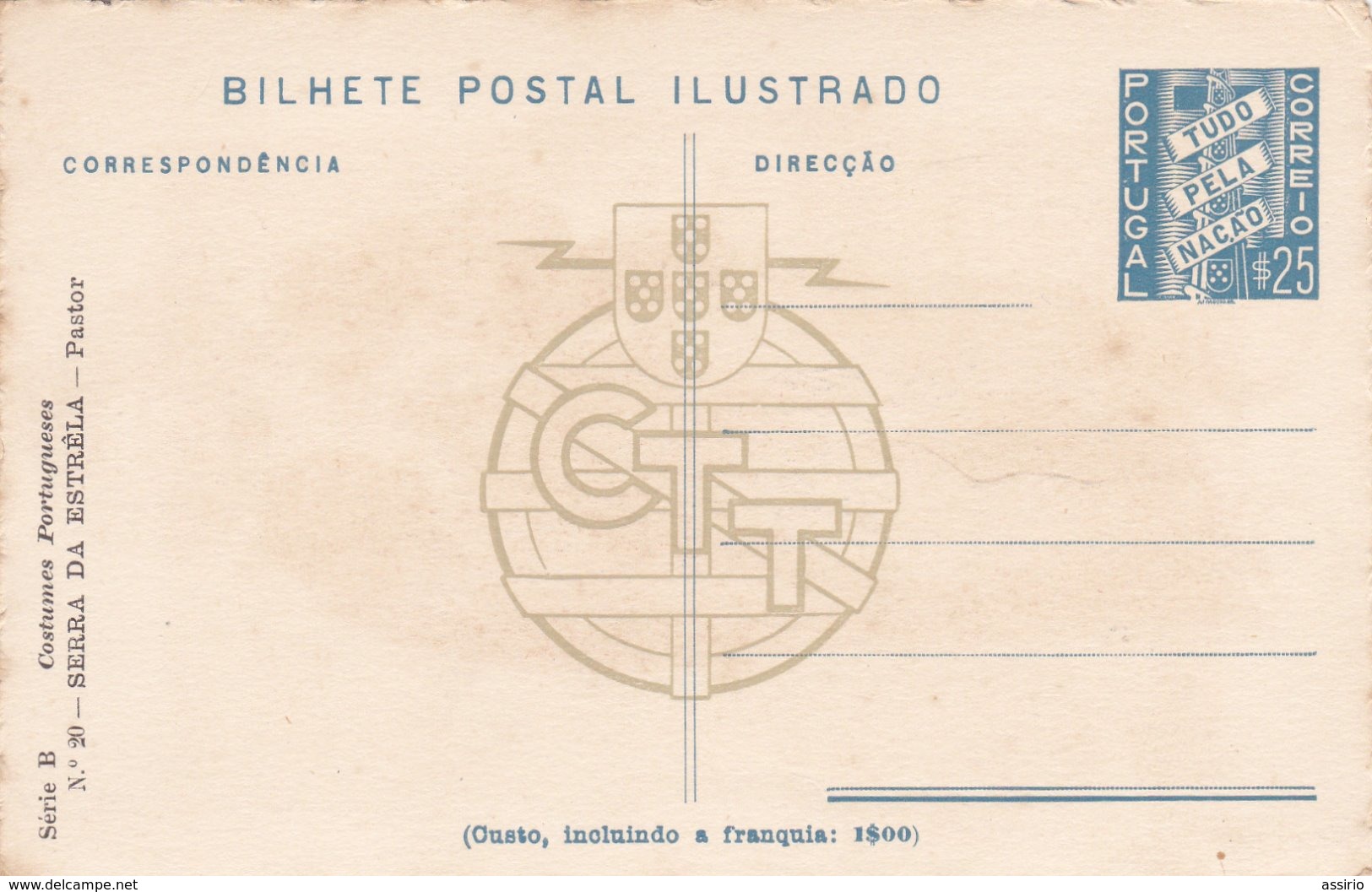 Portugal -bilhete postal ilustrado -costumes portugueses nºs 10 a 20