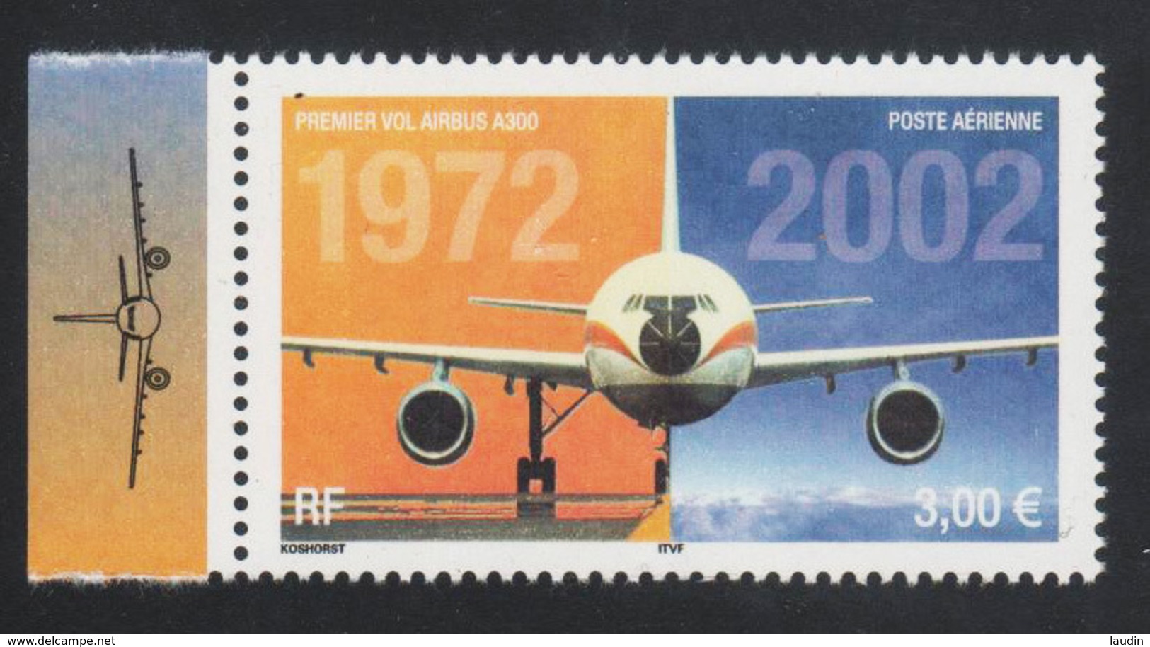 Poste Aérienne N° 65 A , Anniversaire Du 1er Vol De L'Airbus A 300 Provenant De La Feuille De 10 Timbres , Port Gratuit - 1960-.... Neufs