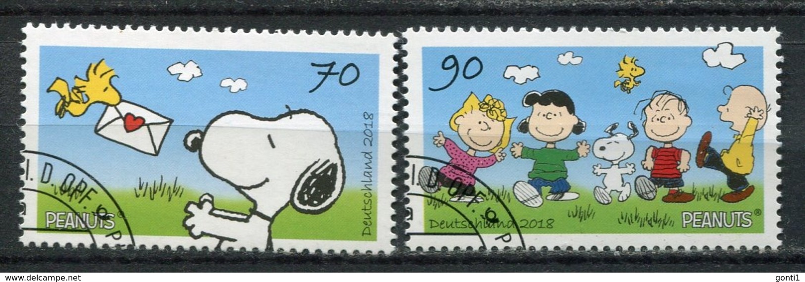 Germany 2018 Mi .Nr 3369/70 "Comics-Die Peanuts-Snoopy ." 2 Werte Used - Used Stamps