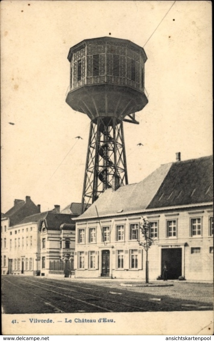 Cp Vilvorde Flämisch Brabant, Le Château D'Eau, Wasserturm - Water Towers & Wind Turbines