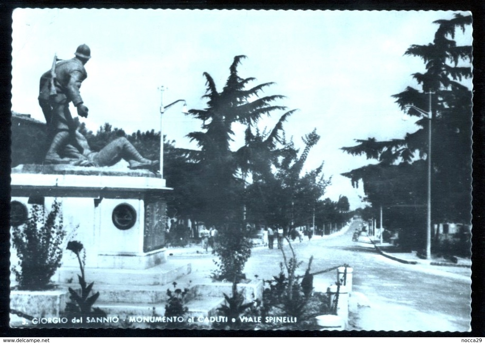 SAN GIORGIO DEL SANNIO - BENEVENTO - 1955 - MONUMENTO AI CADUTI E VIALE SPINELLI - Monumentos A Los Caídos