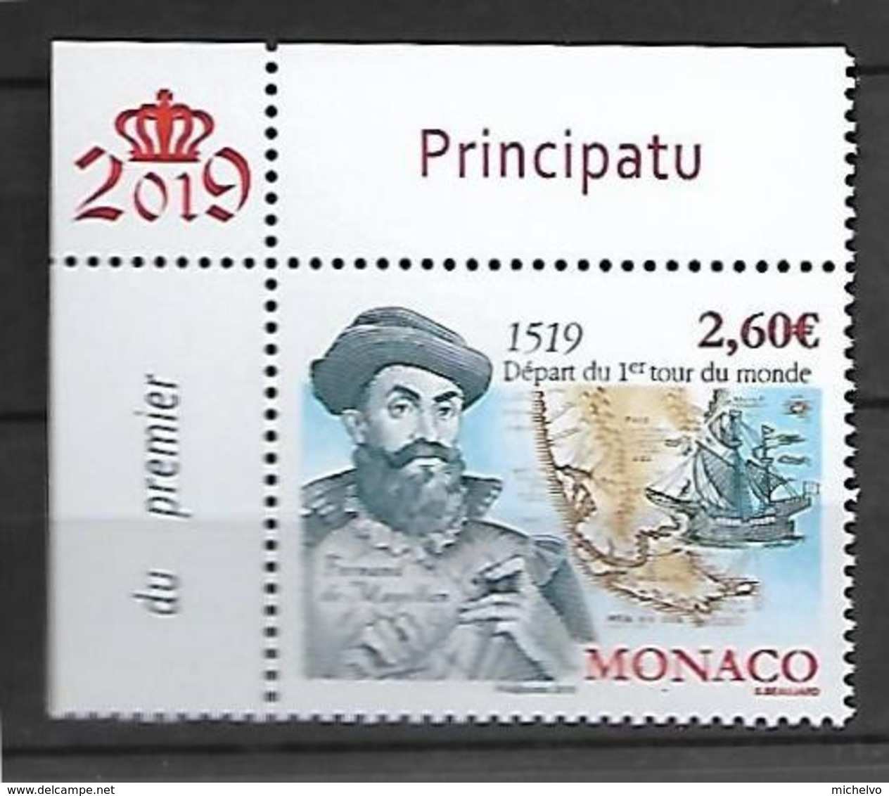 Monaco 2019 - Fernand De Magellan ** (500ème Anniversaire Du Départ Du 1er Tour Du Monde) - Unused Stamps