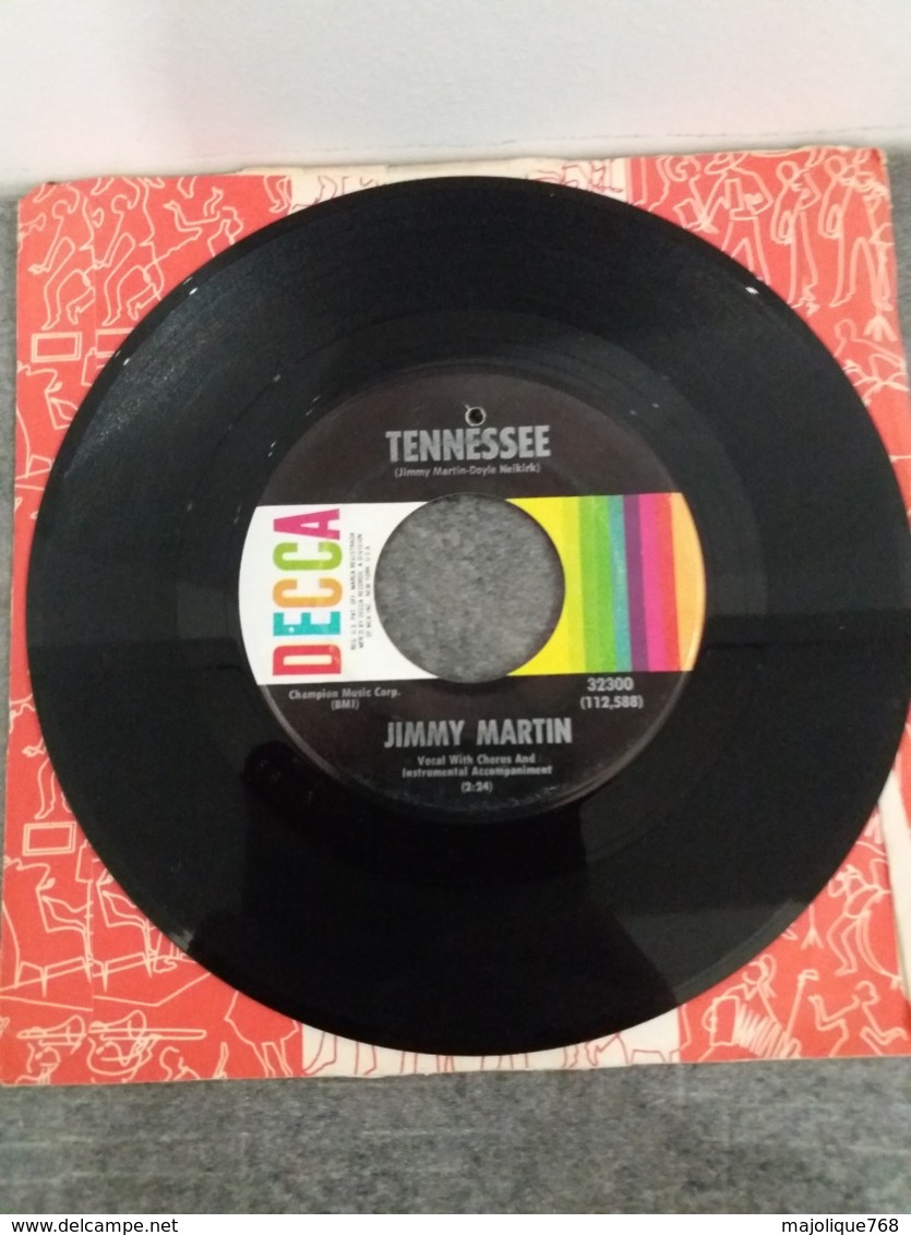 Jimmy Martin - Tennessee - Steal Some Where And Die - DECCA 32300 - 1968 - Country En Folk