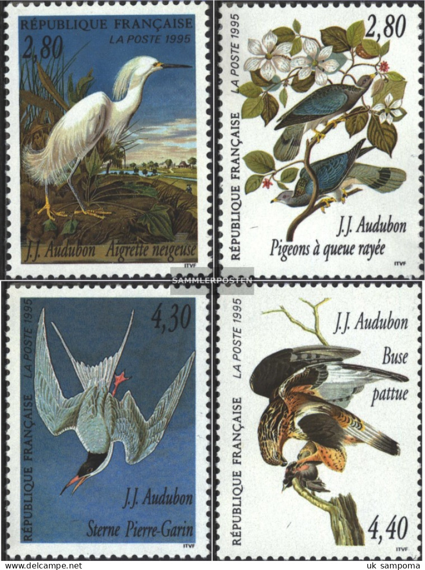 France 3072-3075 (complete Issue) Unmounted Mint / Never Hinged 1995 Bird Drawings - Unused Stamps