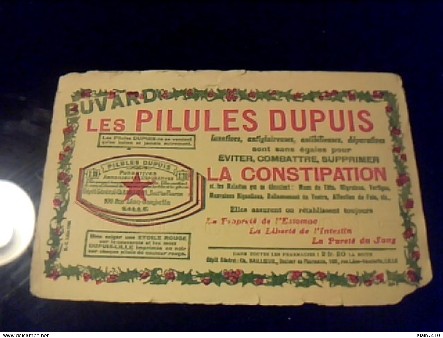 Buvard Médicament Les Pilules Dupuis Purgatives Anti Bileuses Dépuratives - M