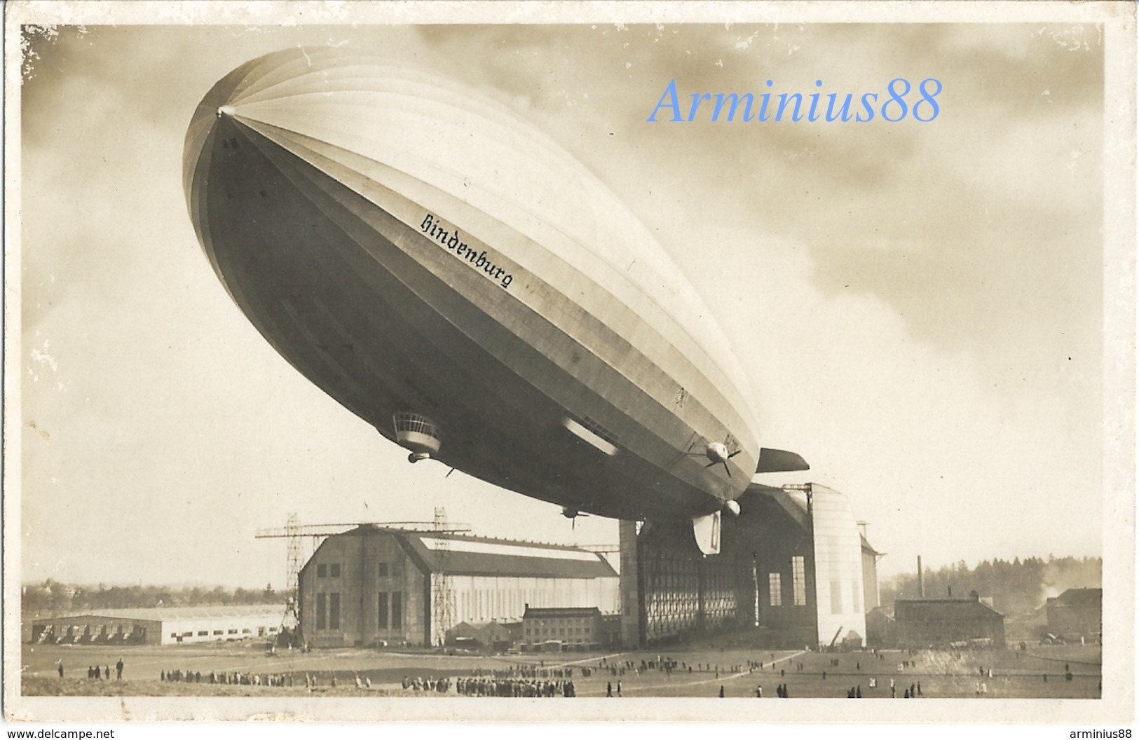 Deutsche Luftschiff - LZ 129 Hindenburg - Luftschiffhalle - Friedrichshafen, Bodensee - Stempel Zeppelin Luftschiffwerft - Guerre 1939-45