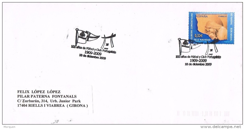 14711. Carta Exposicion PORTUGALETE (Vizcaya) 2009. Tema Futbol - Cartas & Documentos