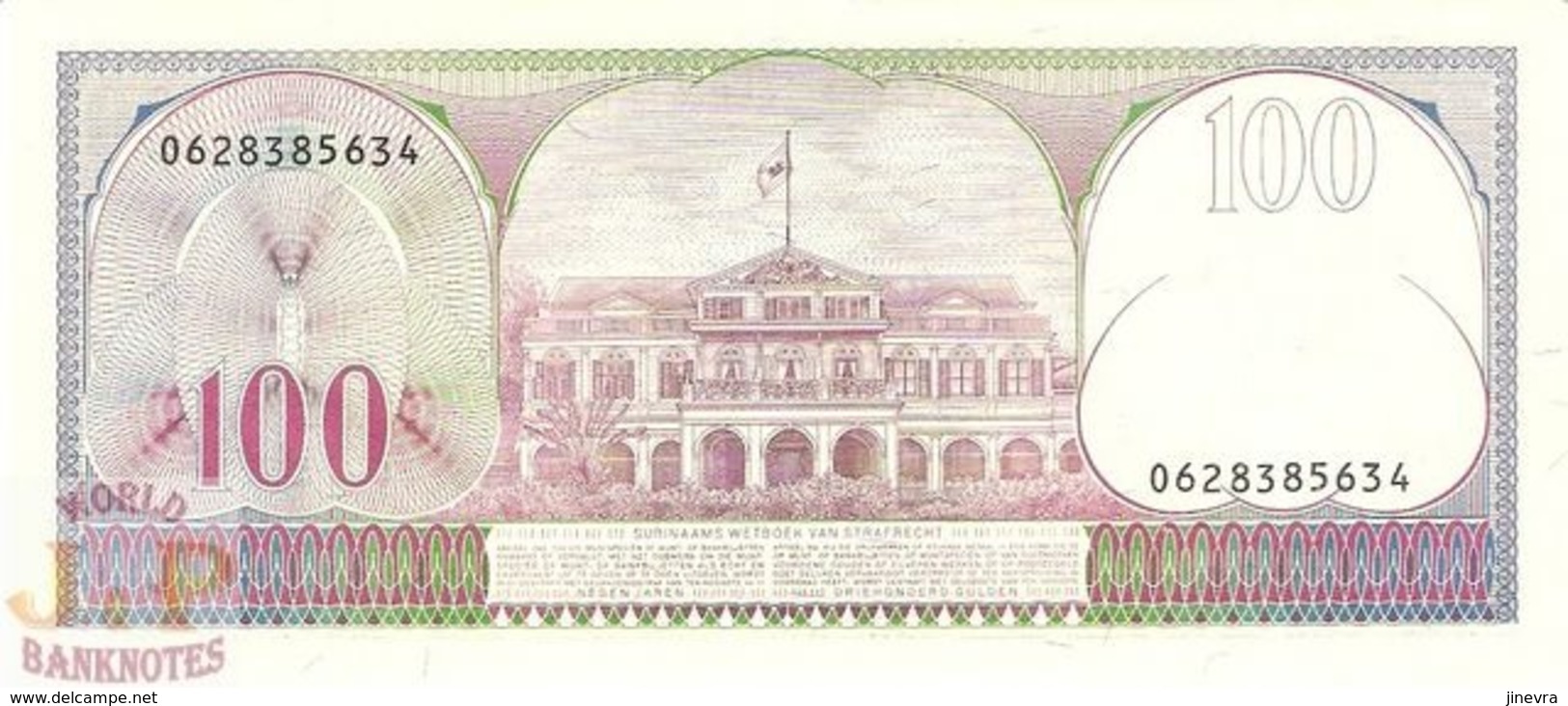 SURINAME 100 GULDEN 1985 PICK 128b AU - Suriname