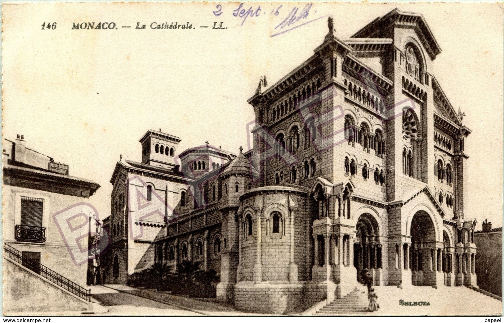 Monaco (Principauté) - La Cathédrale (Circulé En 1916) - Cattedrale Dell'Immacolata Concezione