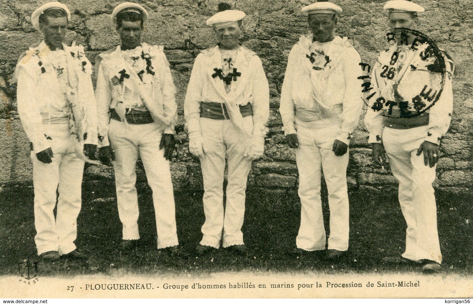 PLOUGUERNEAU  ***  MARINS POUR LA PROCESSION *** - Plouguerneau