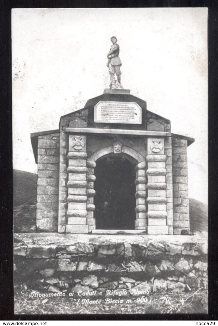 MONTE BISCIA - GENOVA - VARESE LIGURE - ANNI 20 - MONUMENTO AI CADUTI E RIFUGIO ALPINO - Monumenti Ai Caduti