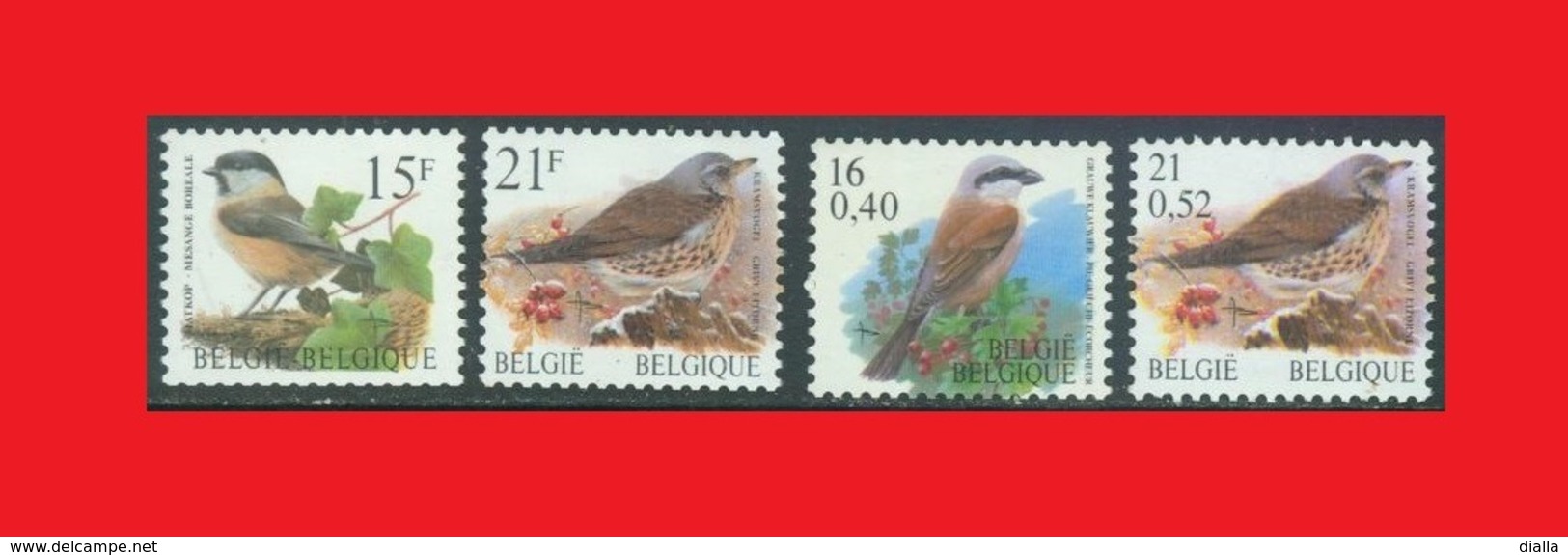 Belgium  Buzin Birds / Oiseaux Coil Stamps MNH ** - Passereaux