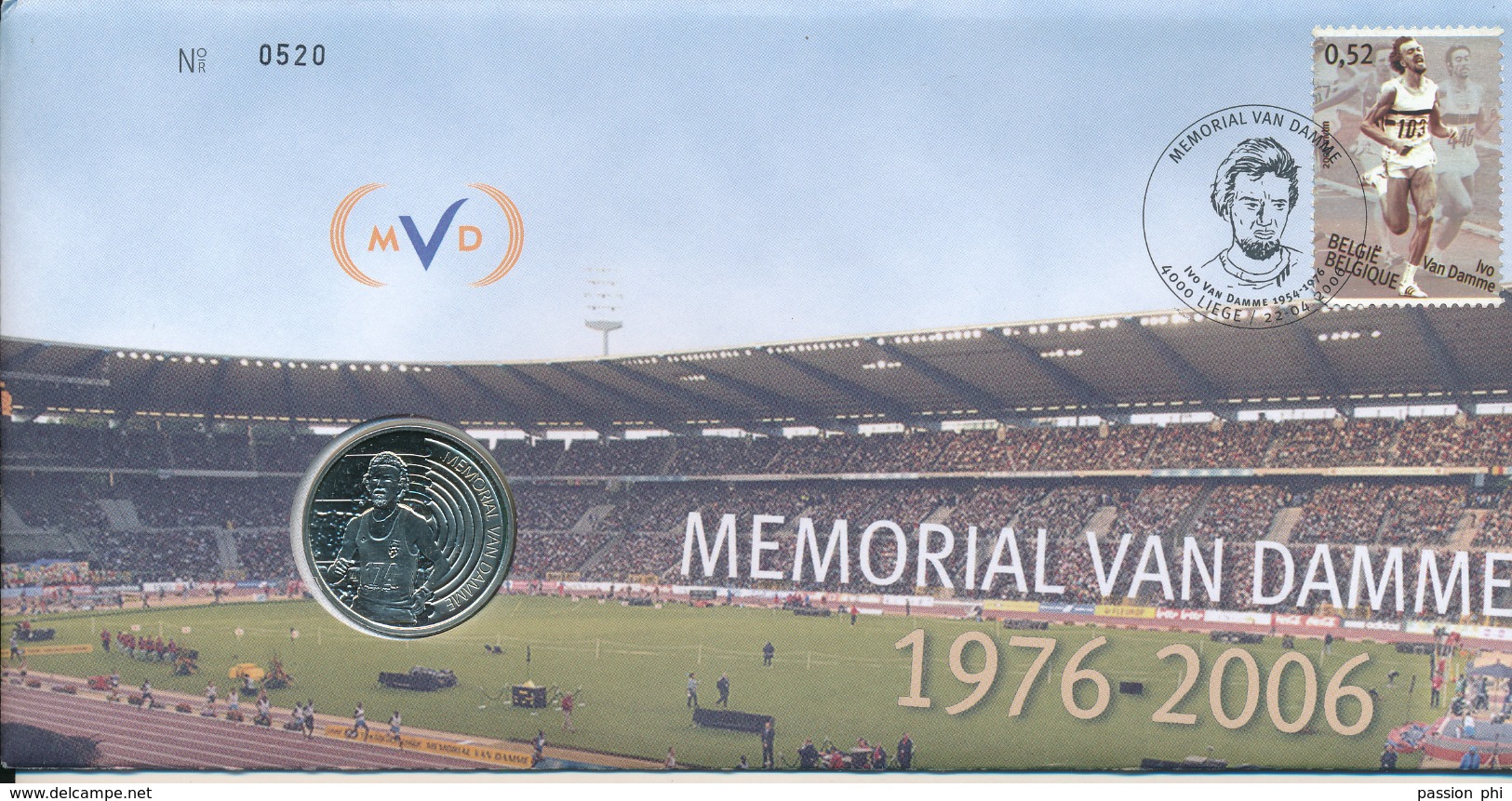 BELGIUM FDC COIN COVER MEMORIAL VAN DAMME - 2001-2010
