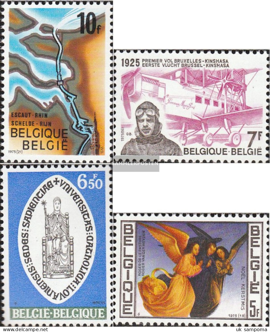 Belgium 1832,1834,1835,1836 (complete Issue) Unmounted Mint / Never Hinged 1975 Channel, Flights, Uni, Christmas - Unused Stamps