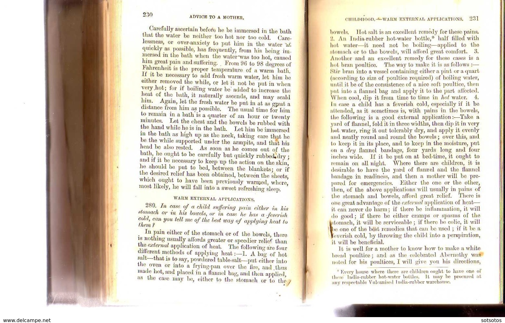 TWO BOOKS In One Volume: 1.- Advice TO A Mother On The Management Of Her Children, 326 Pgs  And 2.- Advice To A Wifeon T - 1850-1899