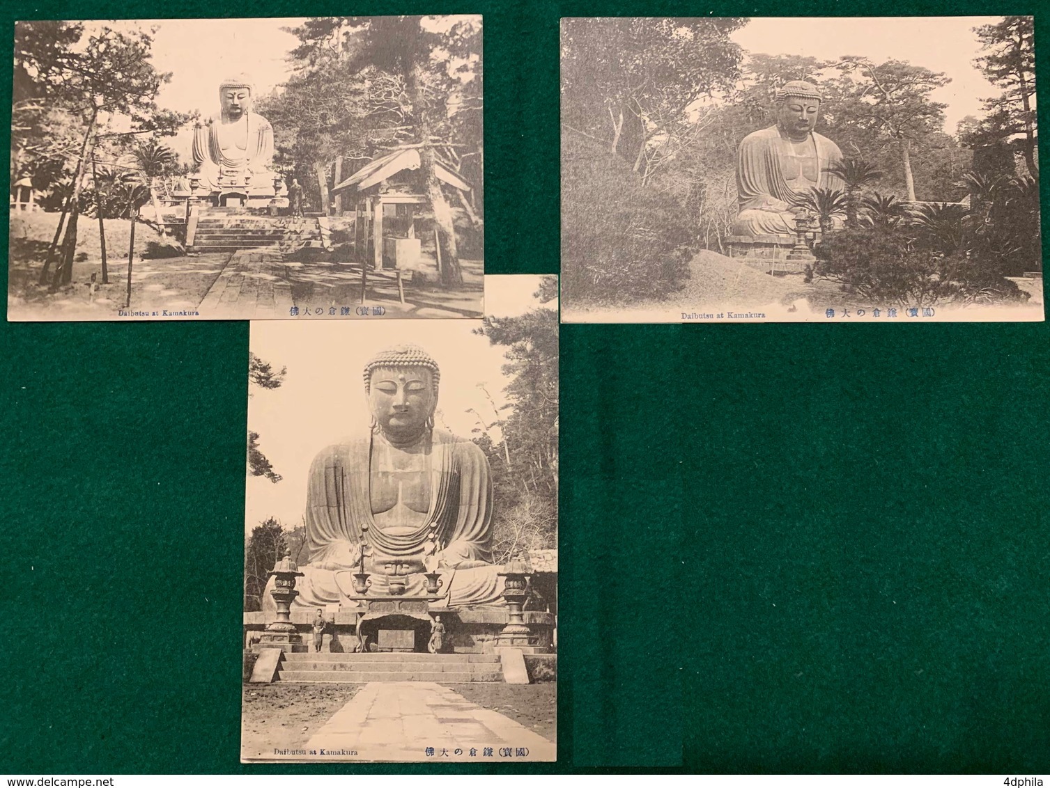 JAPAN - Daibutsu At Kamakura - 1900-1910’s - 3 Cards - Sonstige & Ohne Zuordnung