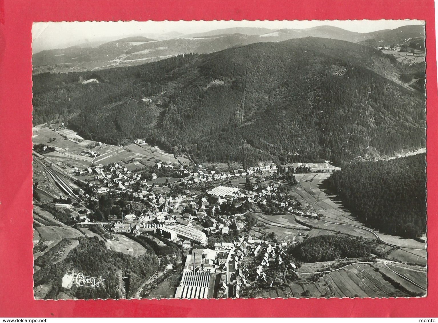 CPSM Grand Format   - Rothau  (Bas Rhin) - Vue Panoramique Aérienne - Rothau