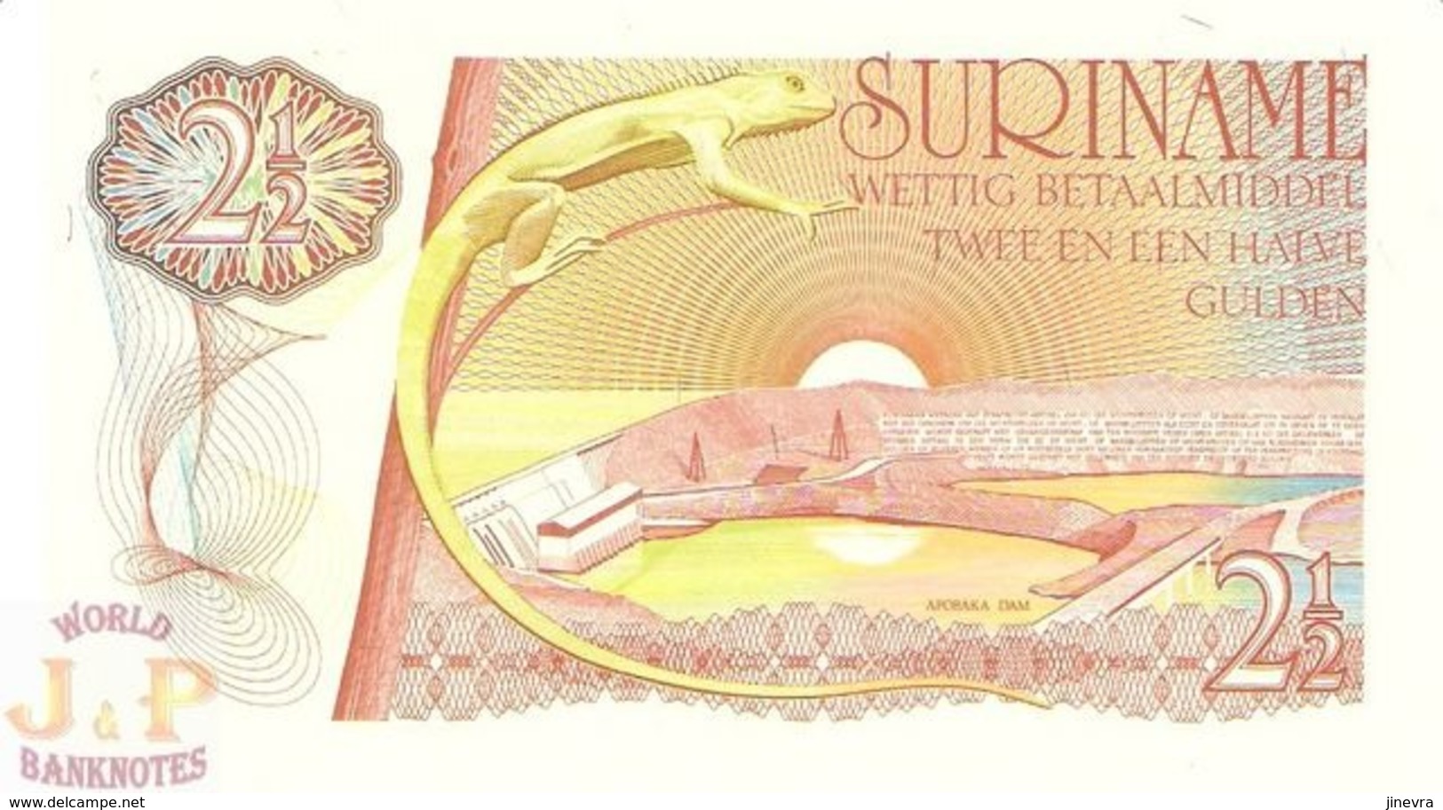 SURINAME 2,5 GULDEN 1985 PICK 119 UNC - Surinam