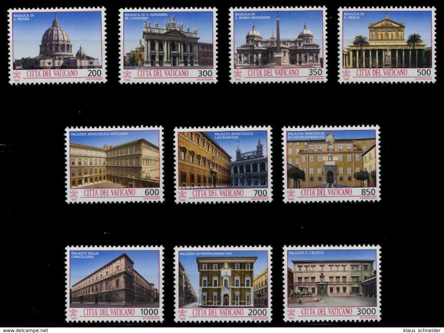 VATIKAN 1993 Nr 1080-1089 Postfrisch S016016 - Unused Stamps