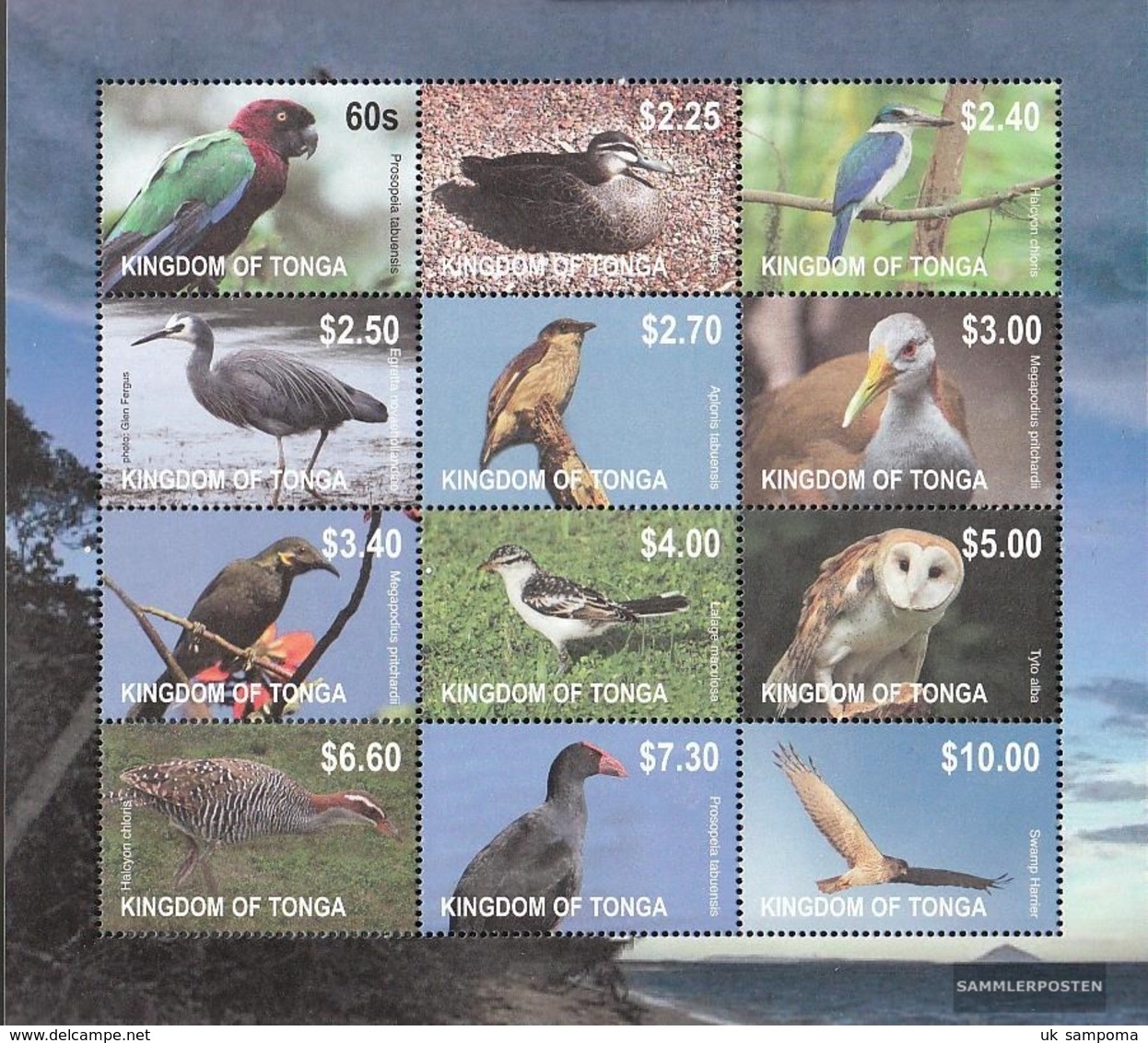 Tonga 1754-1765 ZD-archery (complete Issue) Unmounted Mint / Never Hinged 2012 Clear Brands: Birds - Tonga (1970-...)