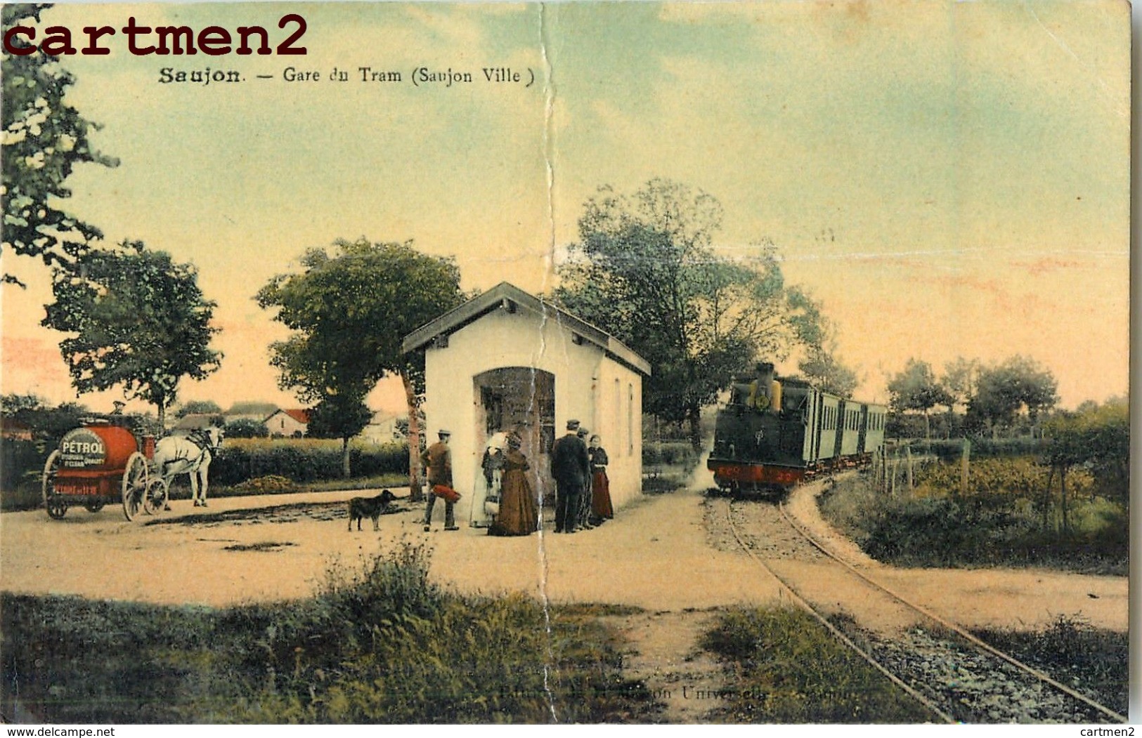 SAUJON GARE DU TRAM SAUJON VILLE TRAIN LOCOMOTIVE CHEMIN DE FER 17 - Saujon