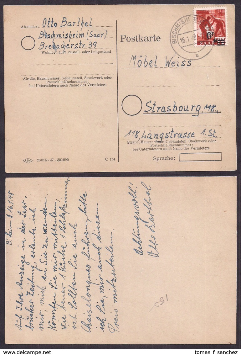 Saarland - 1948 - Brief - Other & Unclassified