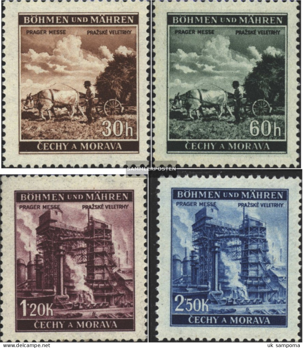 Bohemia And Moravia 75-78 (complete Issue) Unmounted Mint / Never Hinged 1941 Prague Fair - Ungebraucht