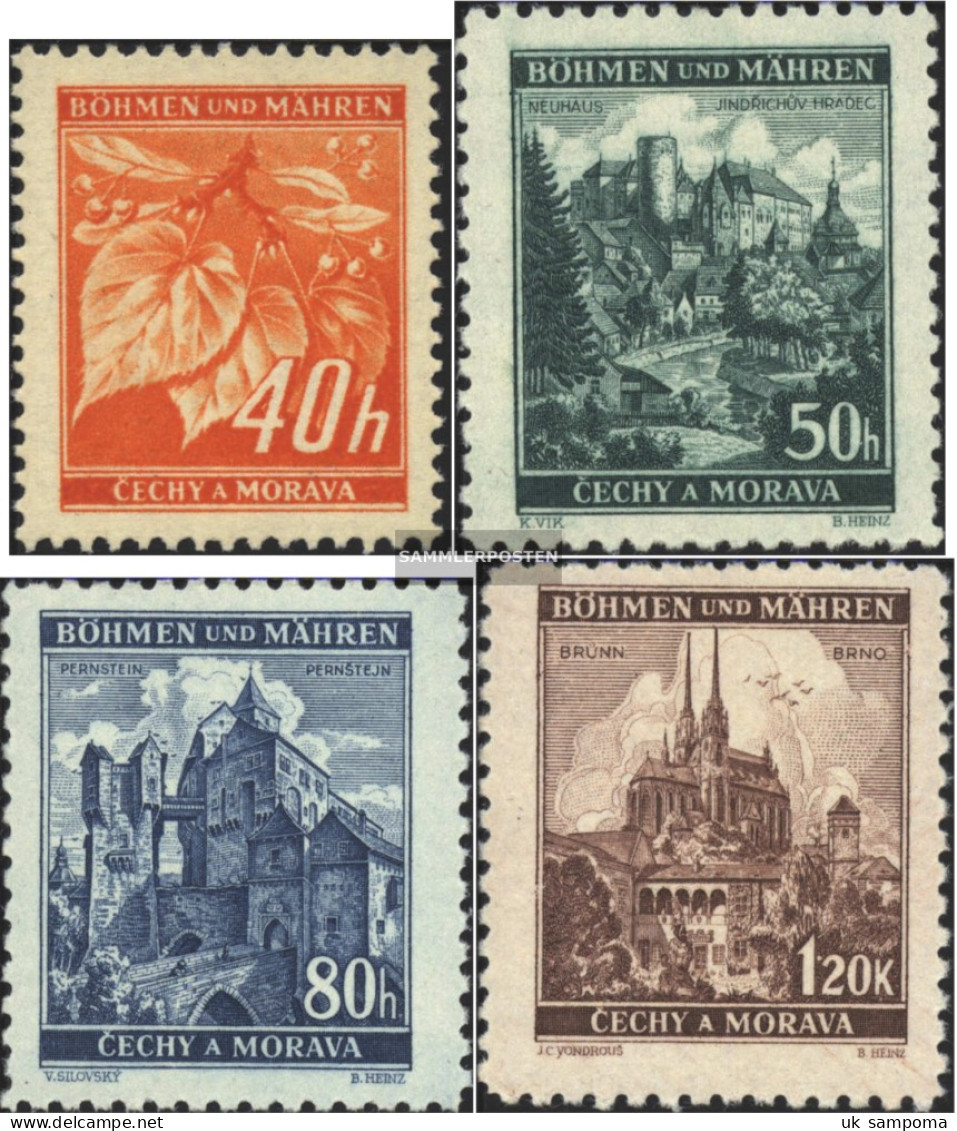 Bohemia And Moravia 38-41 (complete Issue) Unmounted Mint / Never Hinged 1940 Clear Brands - Ungebraucht