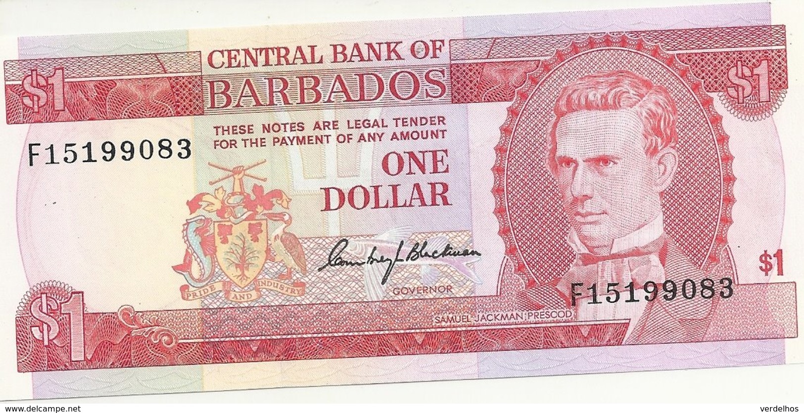 BARBADES  1 DOLLAR ND1973 UNC P 29 - Barbados