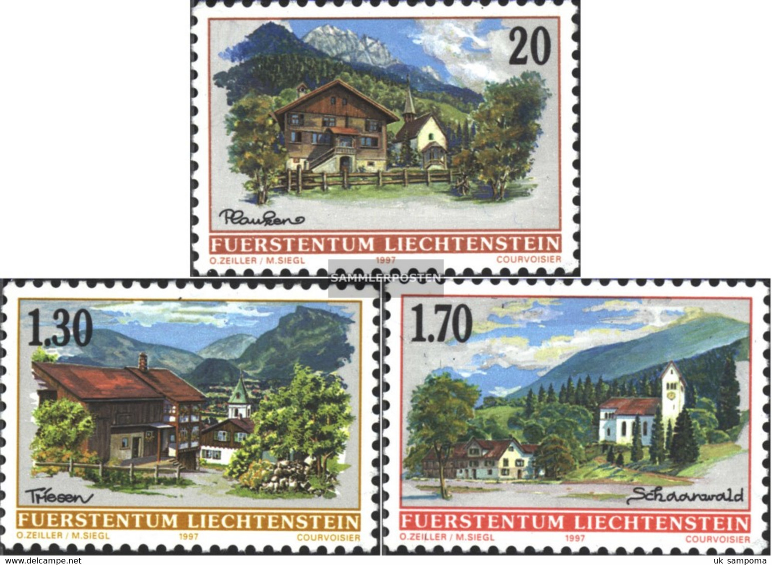 Liechtenstein 1148-1150 (complete Issue) Unmounted Mint / Never Hinged 1997 Village View - Unused Stamps