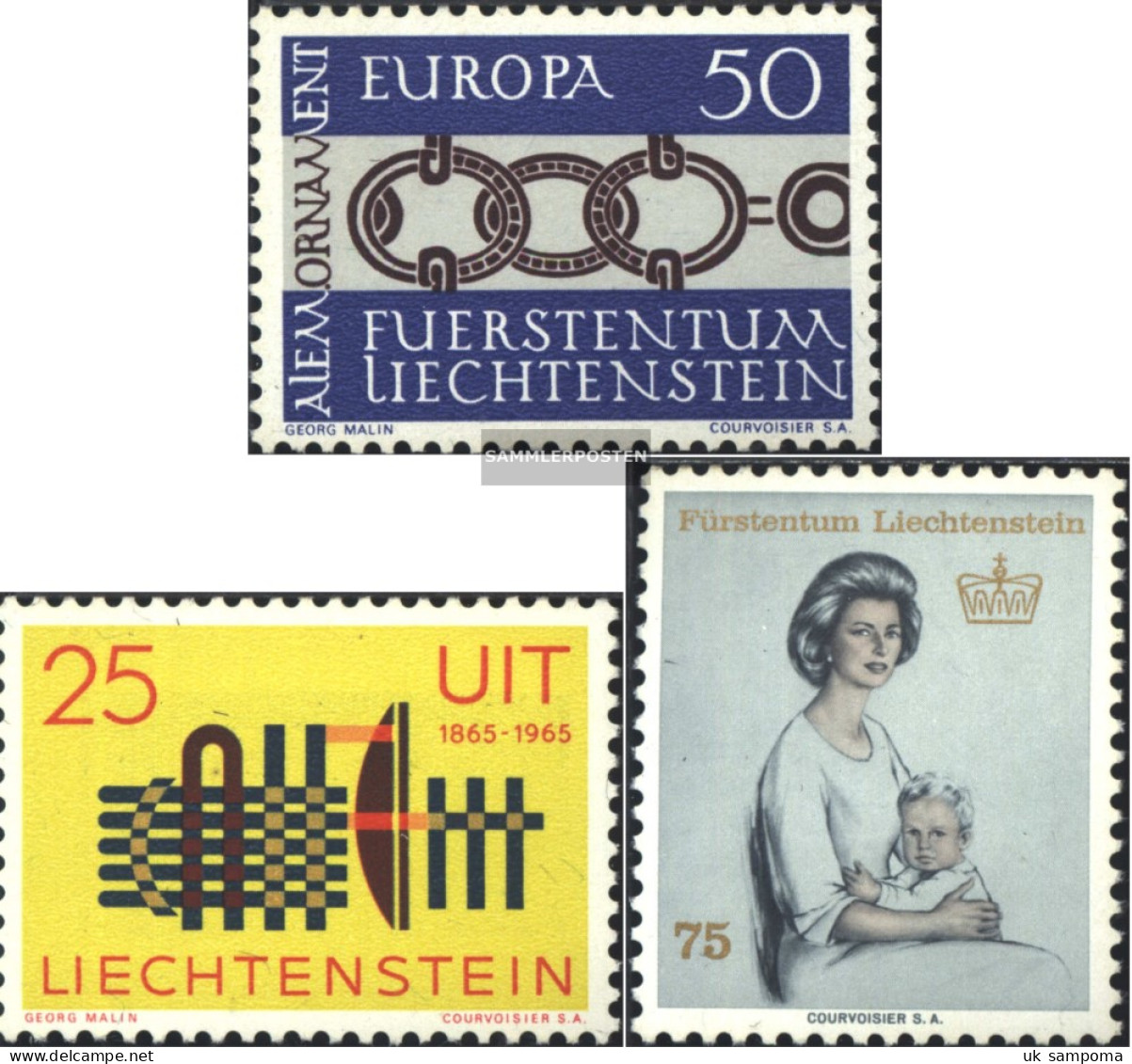 Liechtenstein 454,458,459 (complete Issue) Unmounted Mint / Never Hinged 1965 Europe, UIT, Gina - Unused Stamps