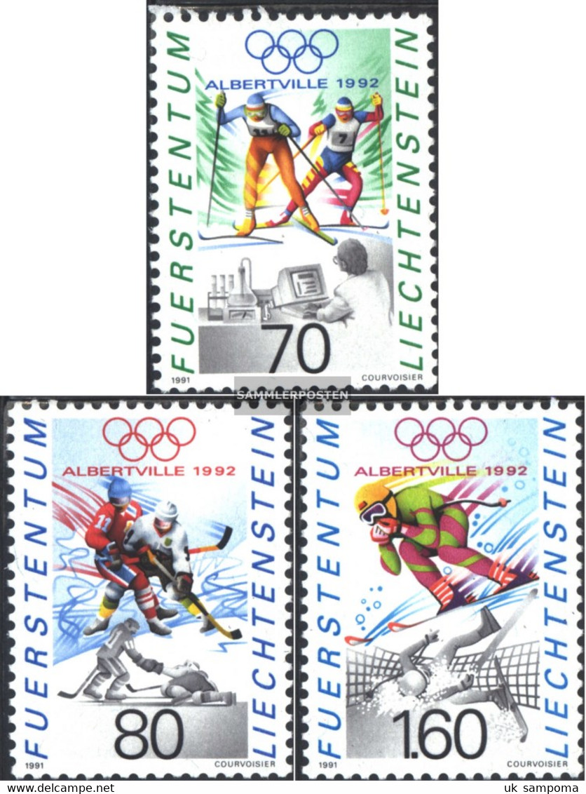 Liechtenstein 1030-1032 (complete Issue) Unmounted Mint / Never Hinged 1991 Winter Olympics - Unused Stamps