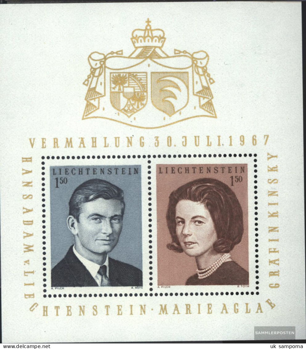 Liechtenstein Block7 (complete Issue) Unmounted Mint / Never Hinged 1967 Royal. Wedding - Blocks & Kleinbögen