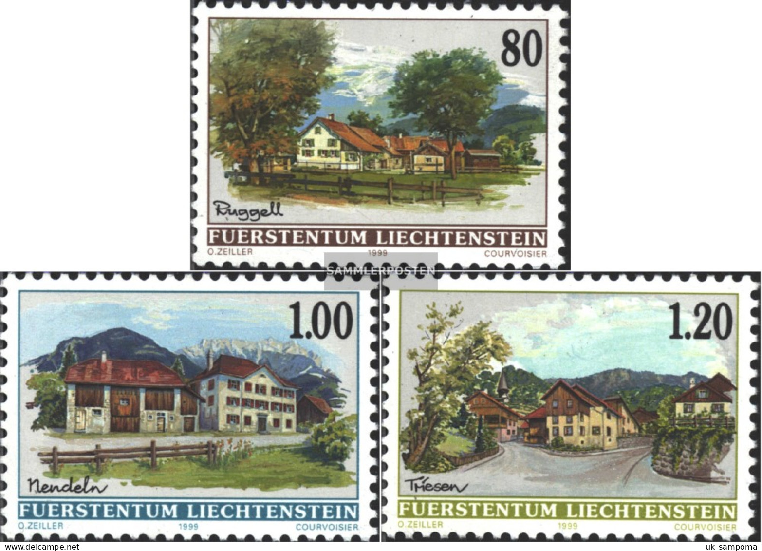 Liechtenstein 1192-1194 (complete Issue) Unmounted Mint / Never Hinged 1999 Village Views - Unused Stamps