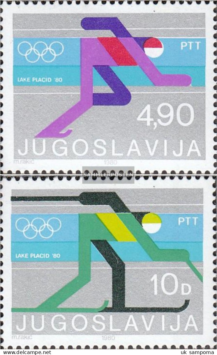 Yugoslavia 1821-1822 (complete Issue) Unmounted Mint / Never Hinged 1980 Olympics Winter Games - Unused Stamps