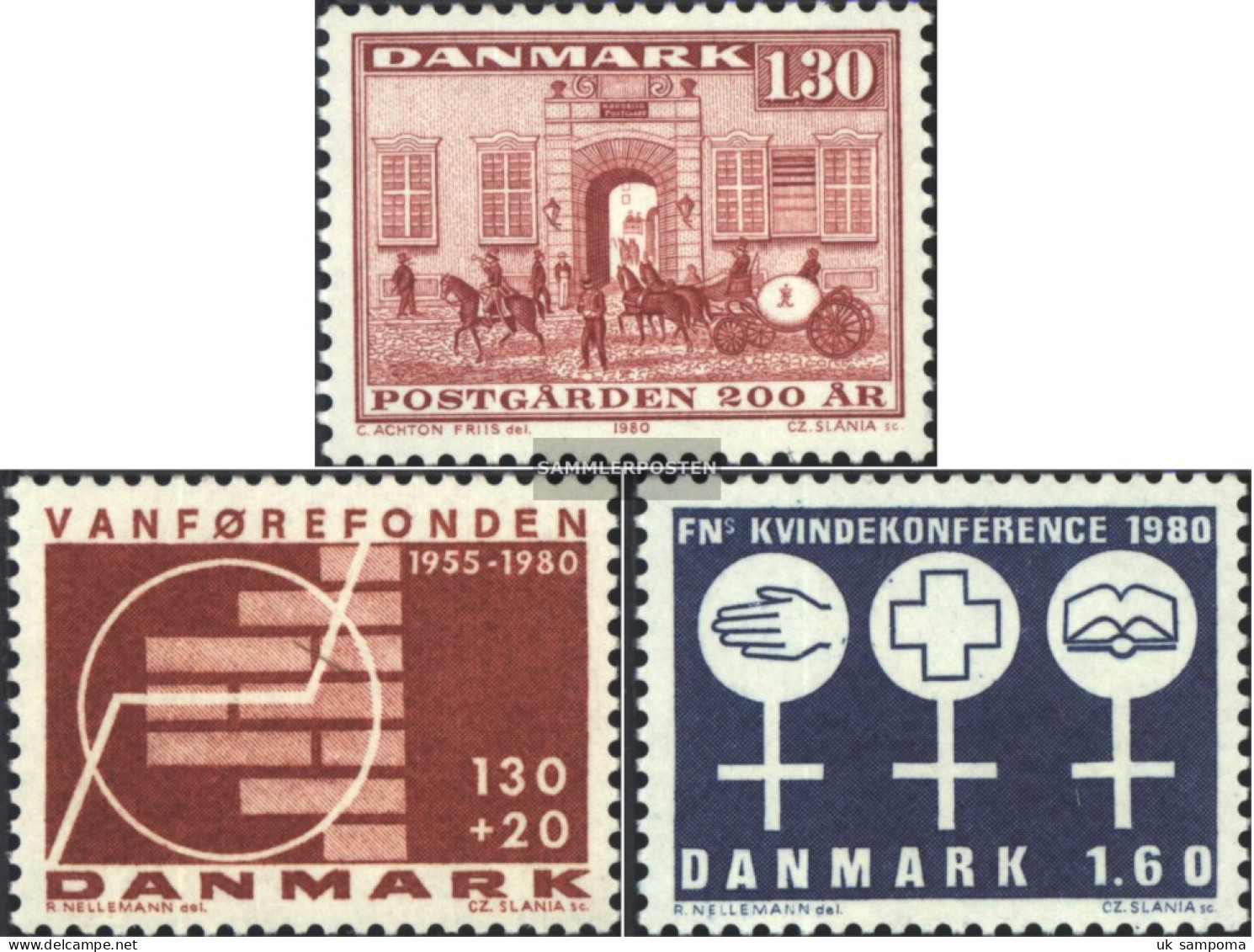 Denmark 697,698,701 (complete Issue) Unmounted Mint / Never Hinged 1980 Special Stamps - Neufs